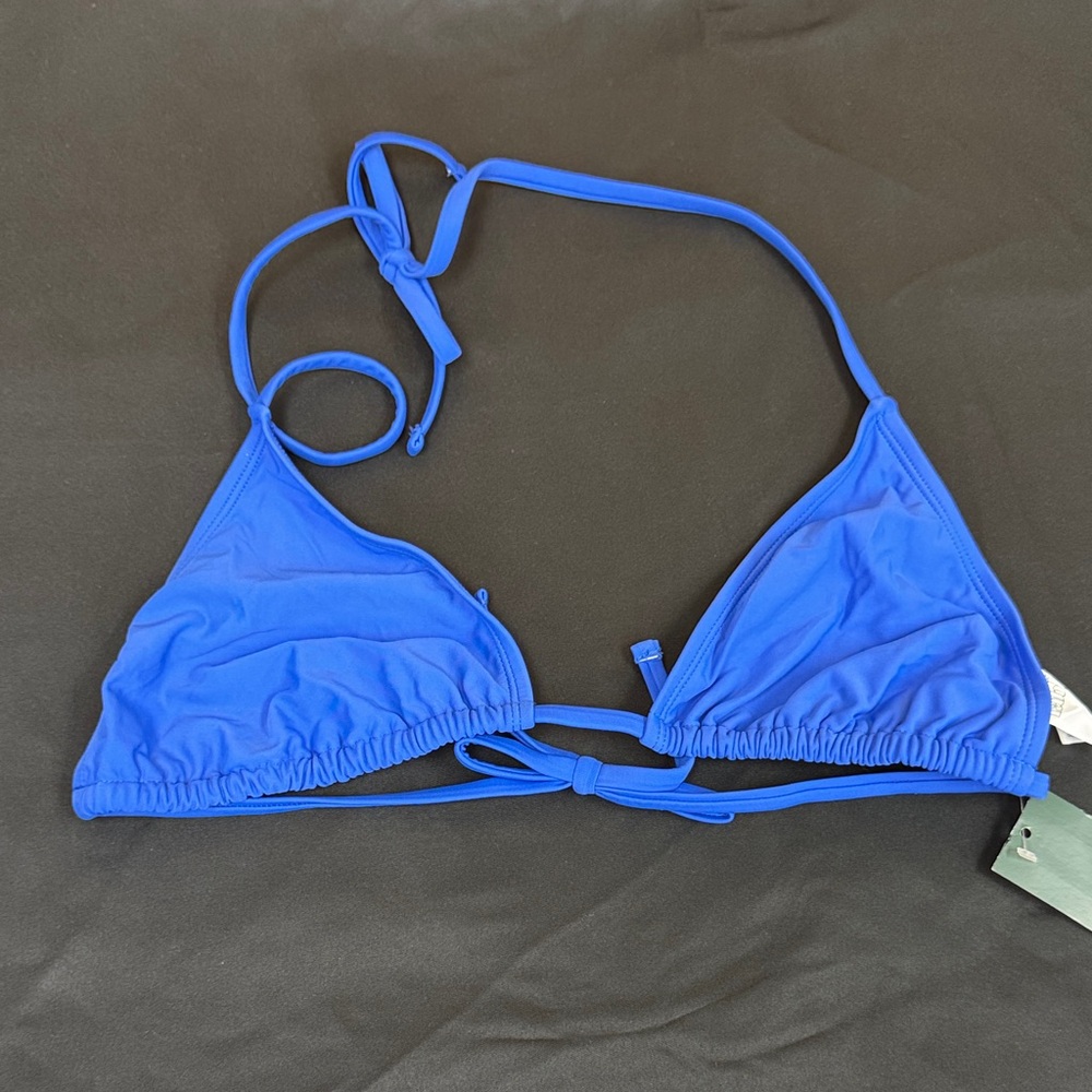 Wild Fable Vibrant Blue Triangle Bikini Top size large new